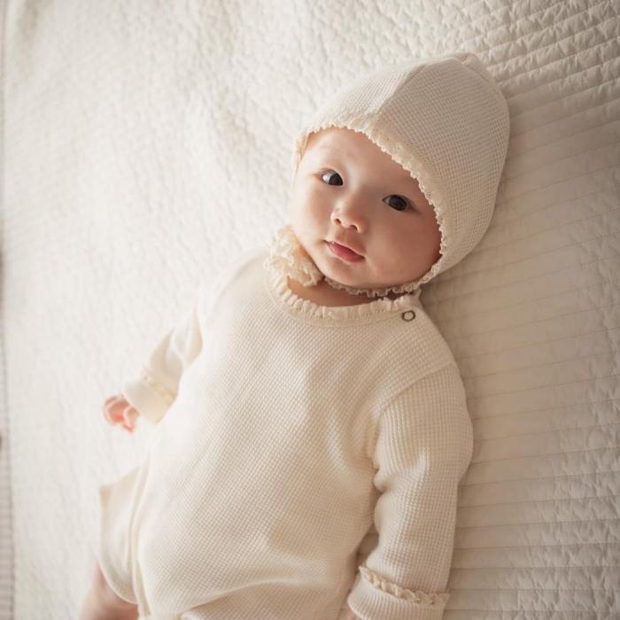 
                  
                    babyワッフルレースsuit ＆bonnet
                  
                