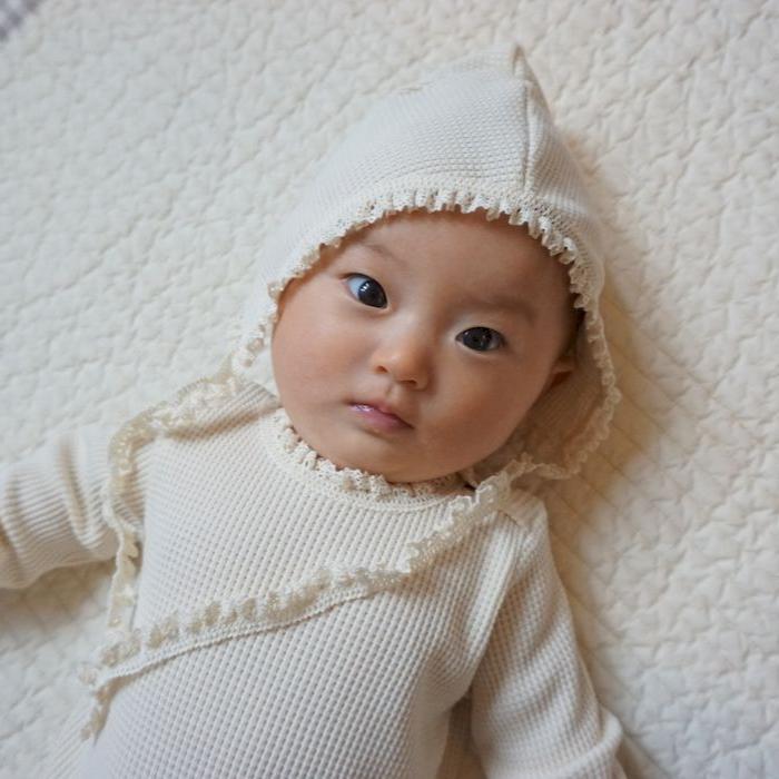 
                  
                    babyワッフルレースsuit ＆bonnet
                  
                