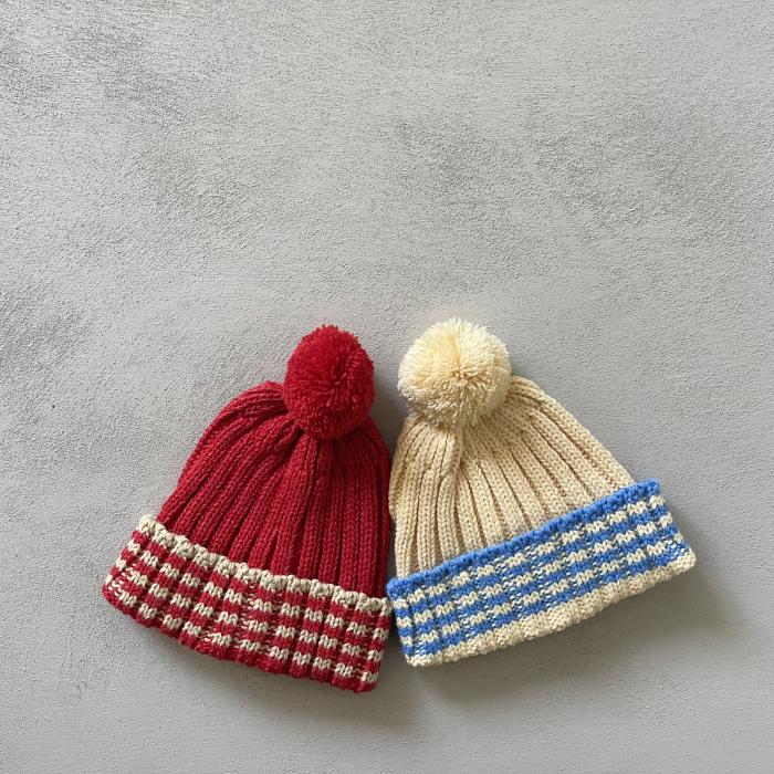 stripe beanie