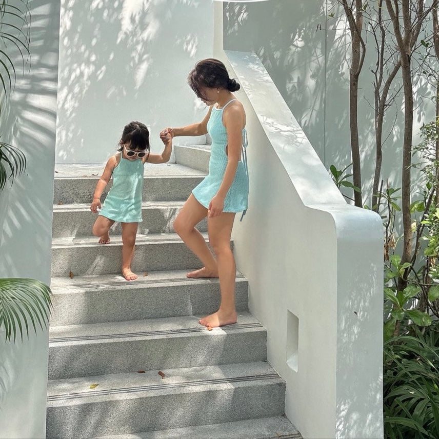 
                  
                    【リクエスト販売】knit swim one-piece(kids&mama)
                  
                
