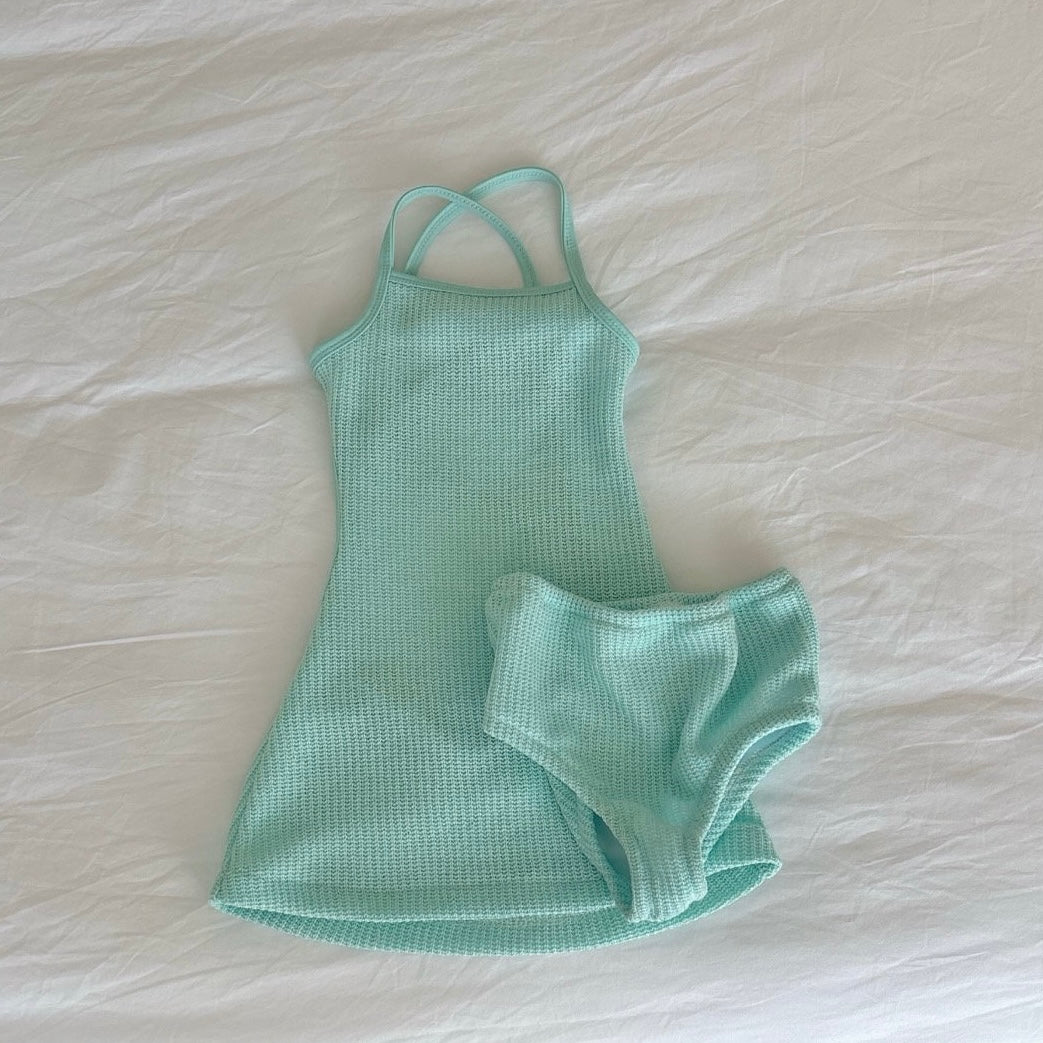 
                  
                    【リクエスト販売】knit swim one-piece(kids&mama)
                  
                