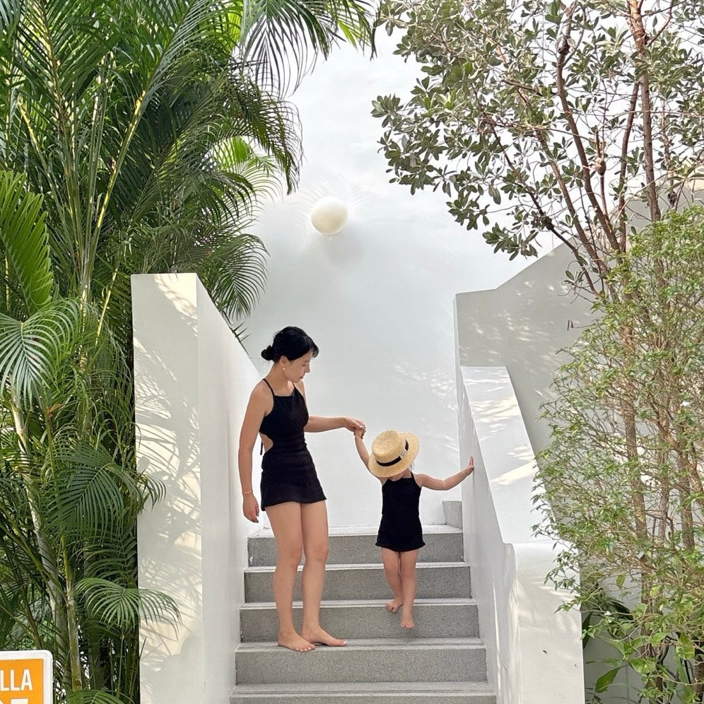 【リクエスト販売】knit swim one-piece(kids&mama)