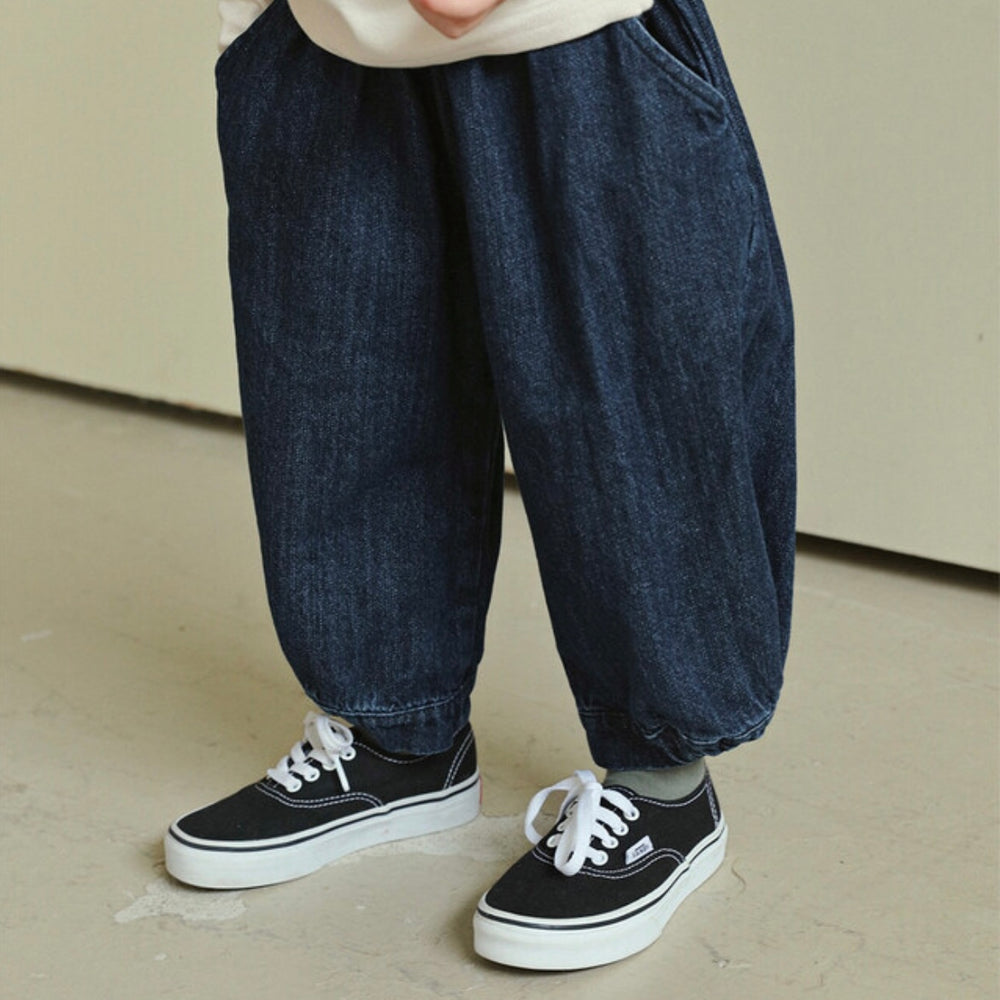 volume denim pants